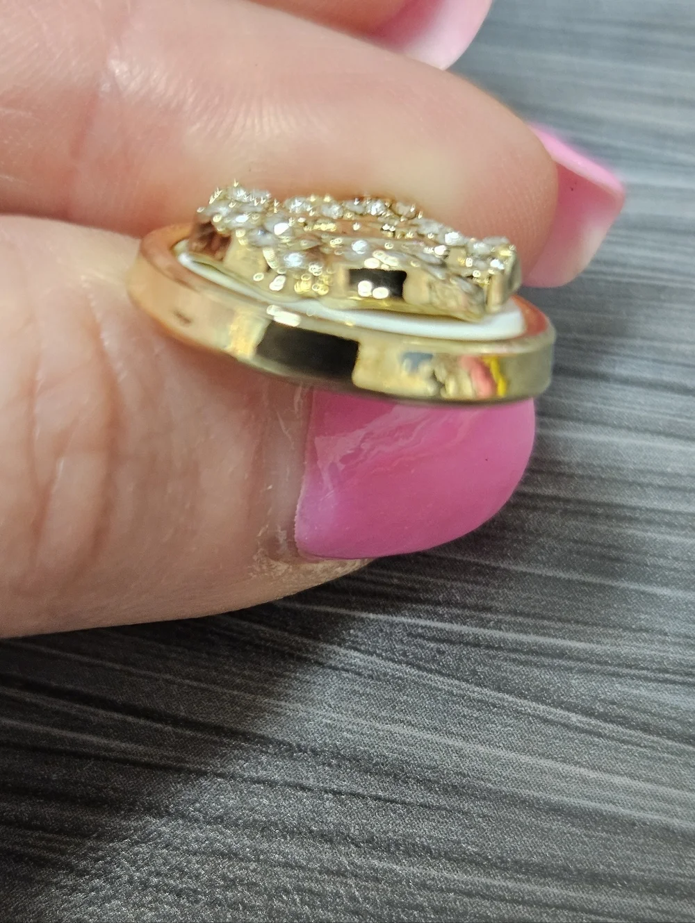 CHANEL CC Camellia Medallion Charm Gold Tone Pavé Rhinestone